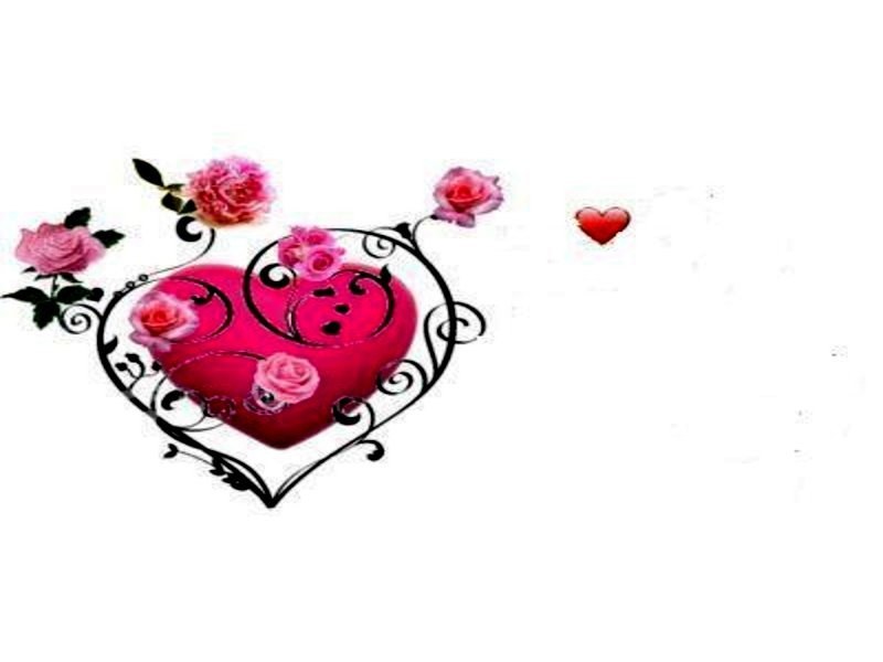 heart with roses design