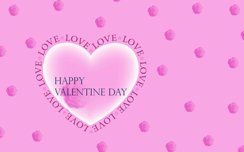 Heart with Roses — Pink, Romantic, Vector Art