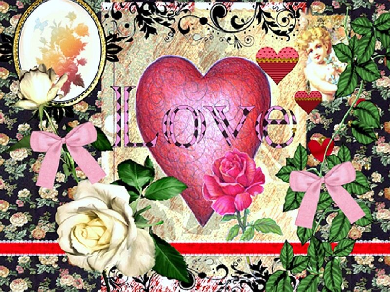 Heart with Roses — Red, Romantic