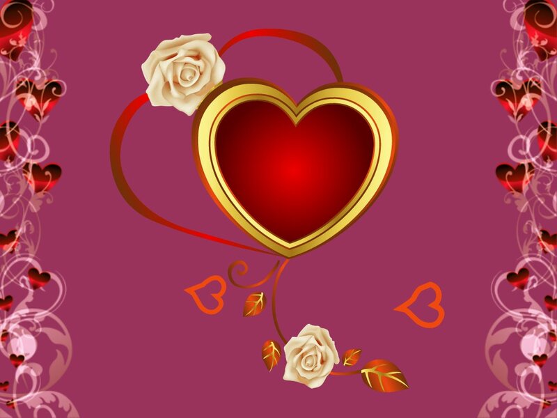 Heart with Roses — Red