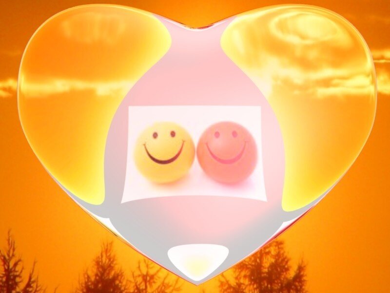 heart with smiley faces