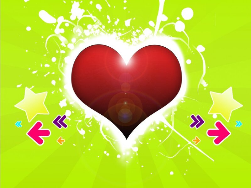 heart with splatter design