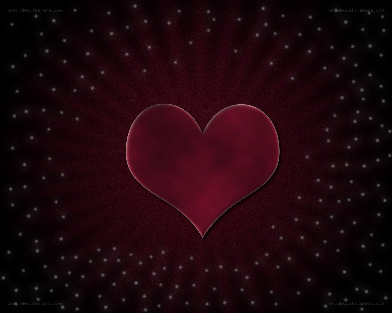 heart with starry background