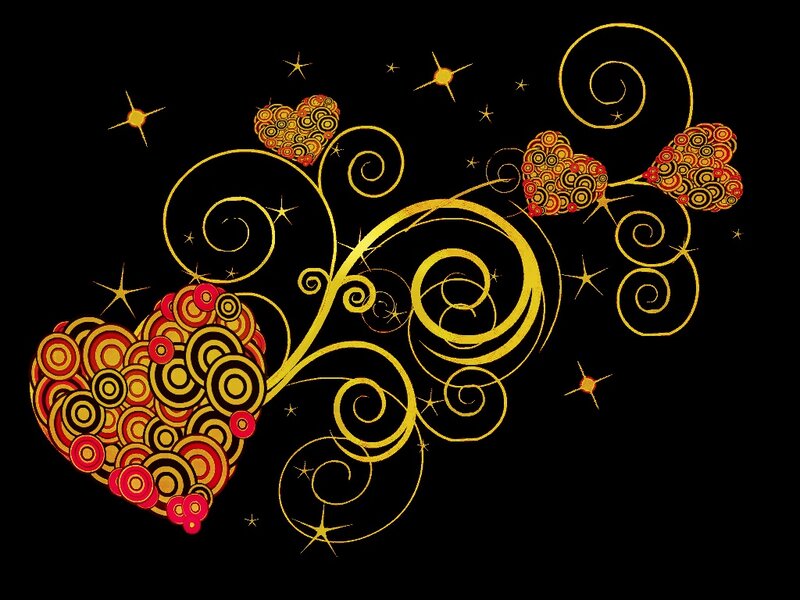 Heart with Swirls — Black