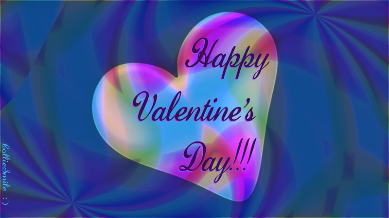 Heart with Text — Blue, Celebratory