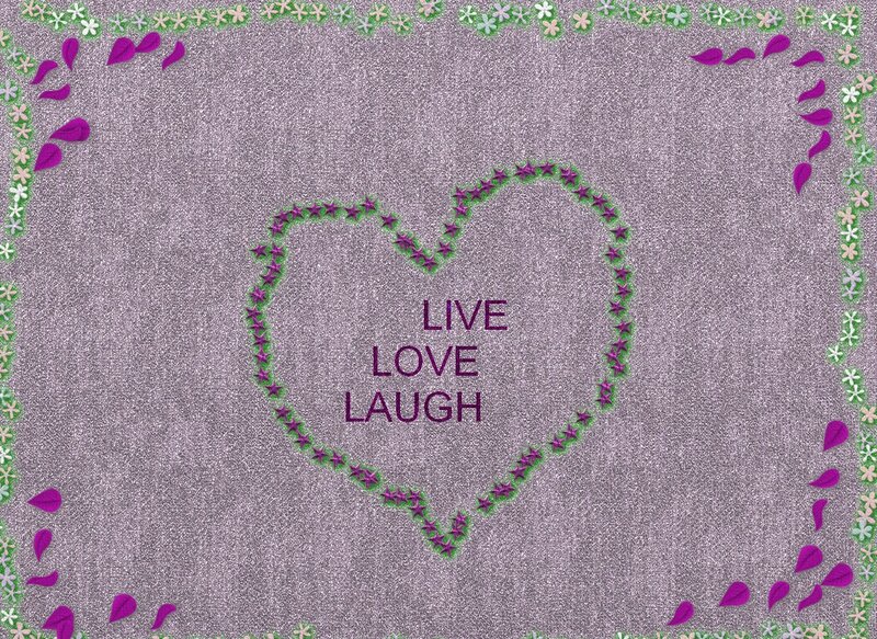 Heart with Text — Purple, Calm