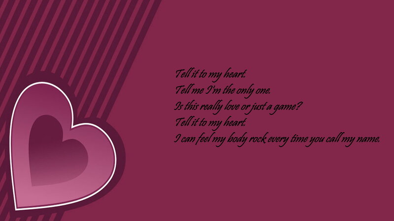 Heart with Text — Purple, Romantic, Digital Art