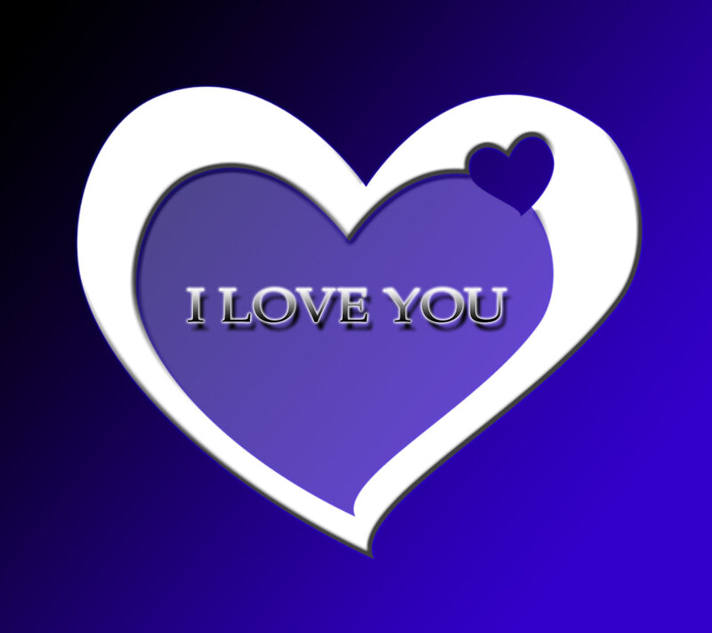 Heart with Text — Purple