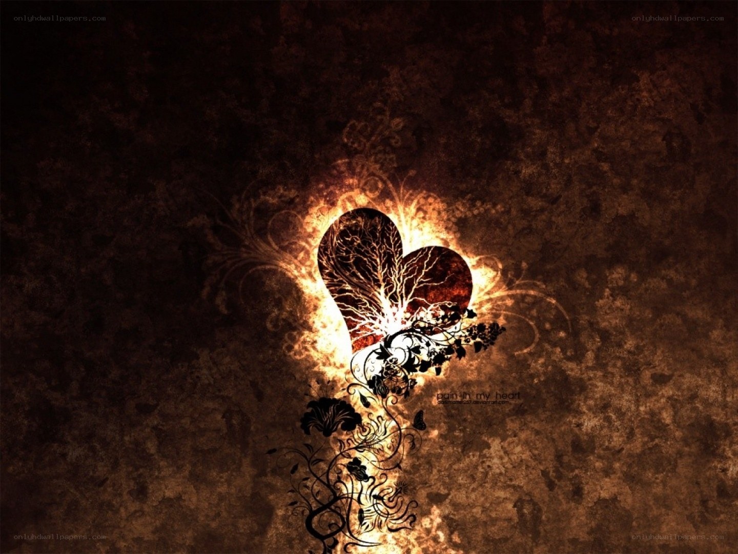 heart with tree roots