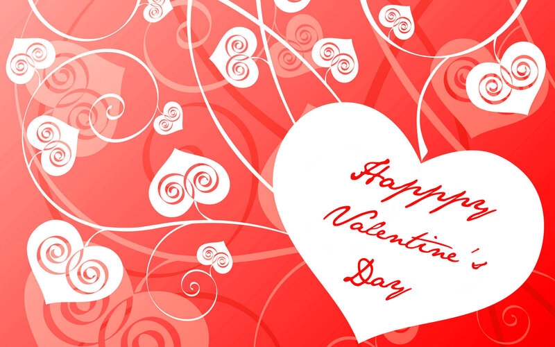 Heart with Valentine's Text — Red