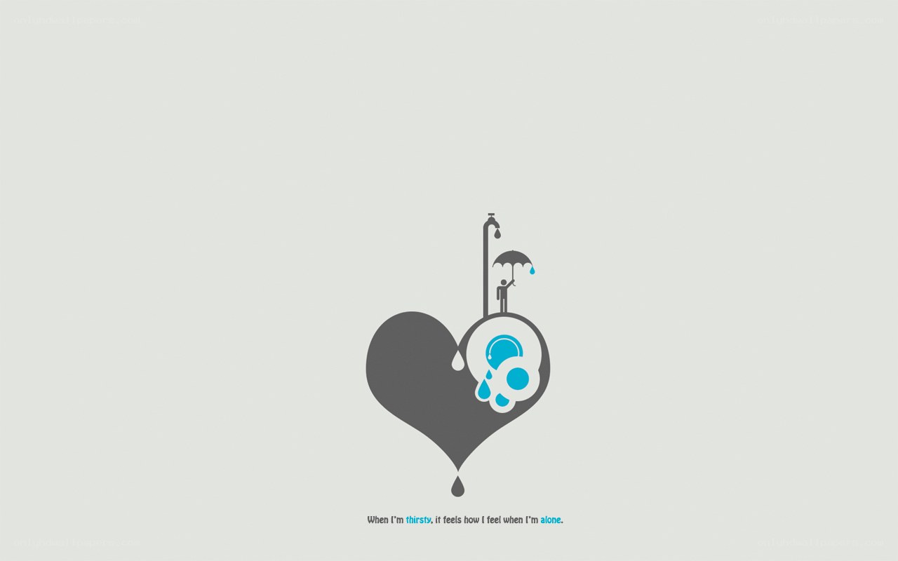 heart with water droplets