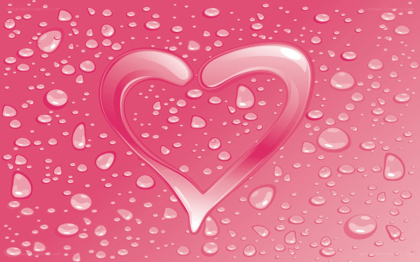 heart with water droplets