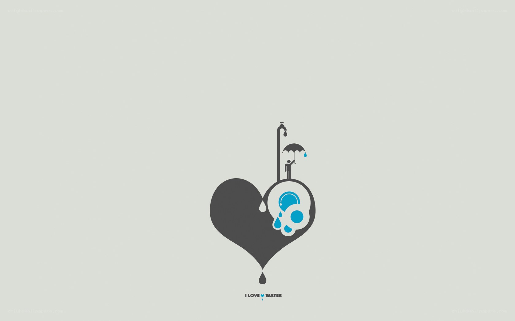 heart with water theme