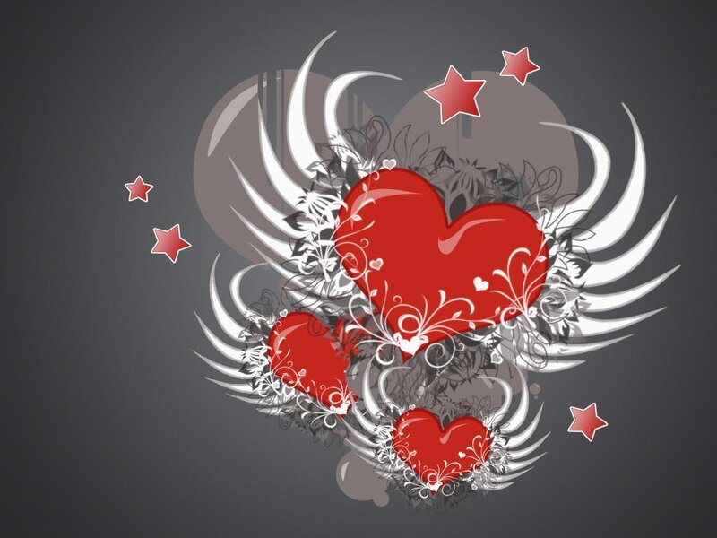 heart with wings and stars