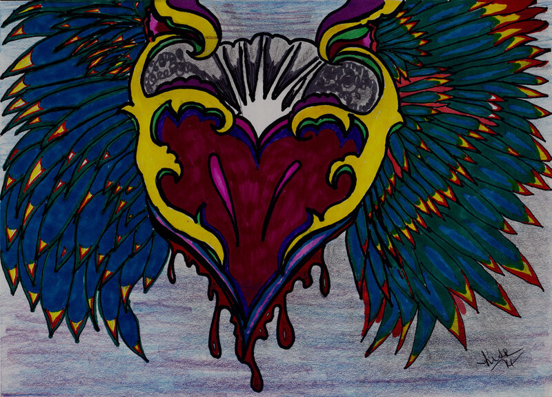 Heart with Wings — Blue