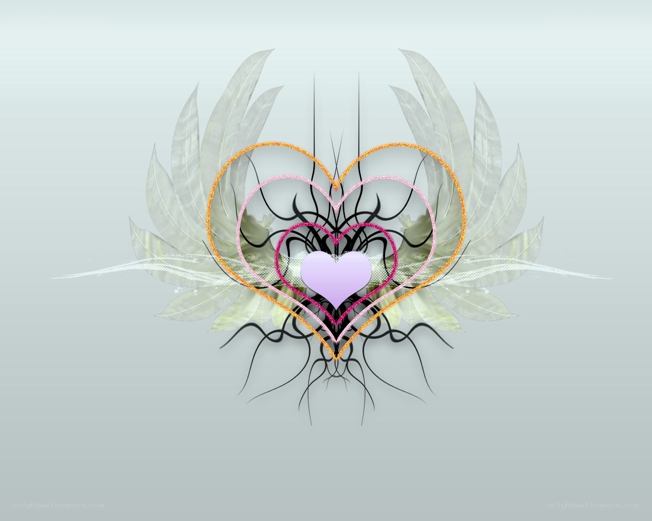 heart with wings design