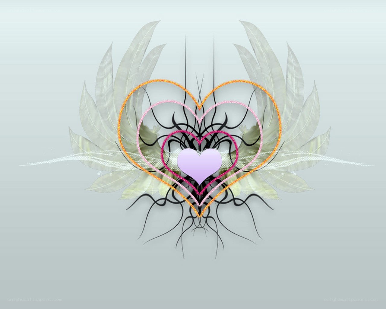 heart with wings design