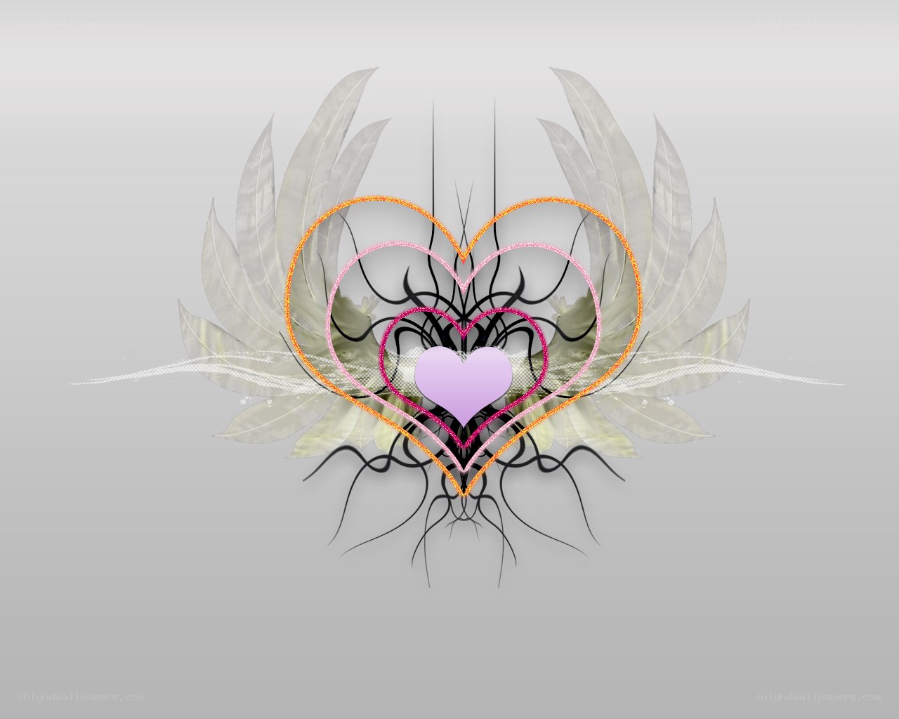 heart with wings design