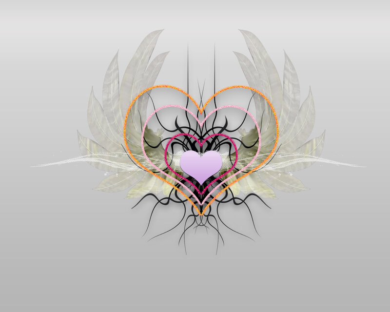 Heart with Wings — Gray, Serene