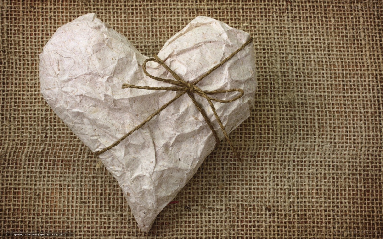heart wrapped in paper