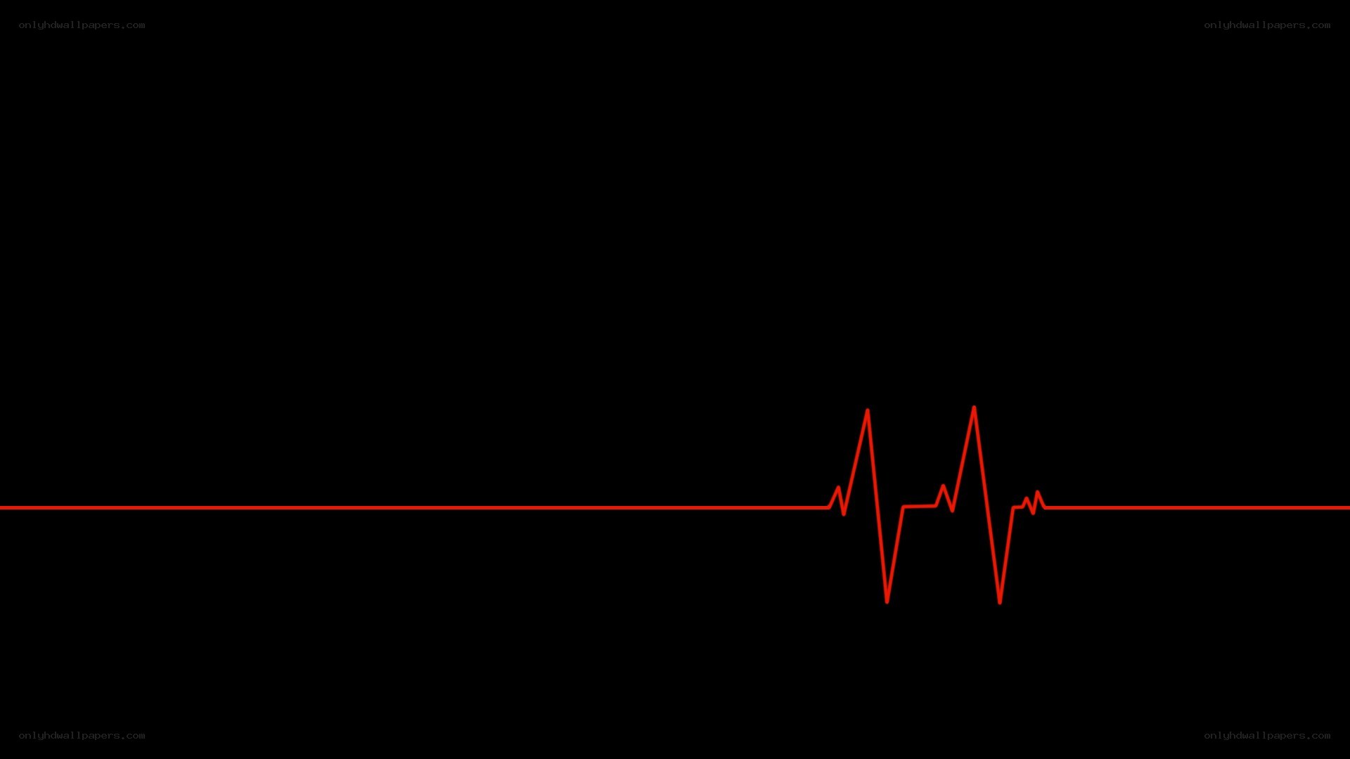 heartbeat line on black background