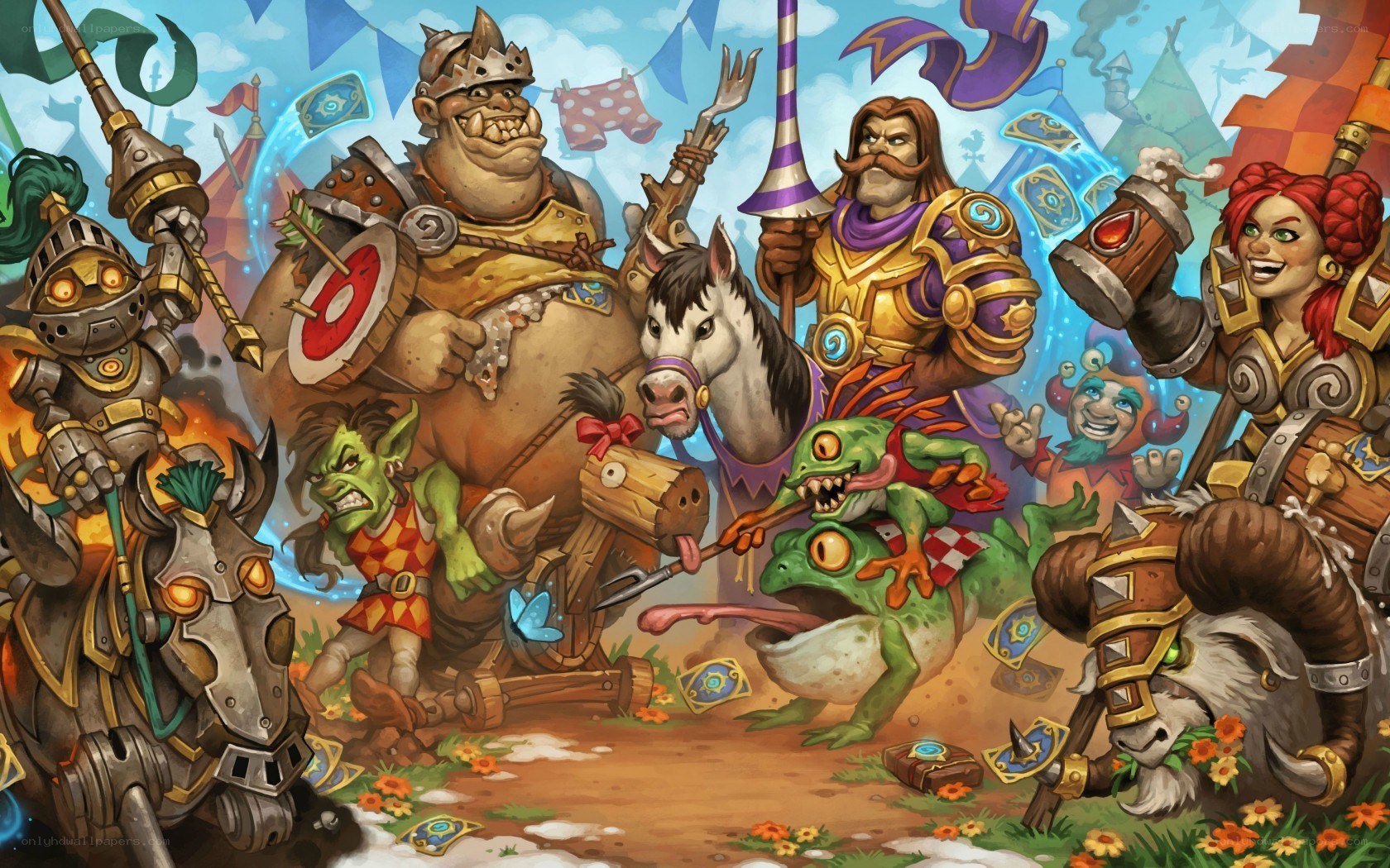 Hearthstone characters in a festival