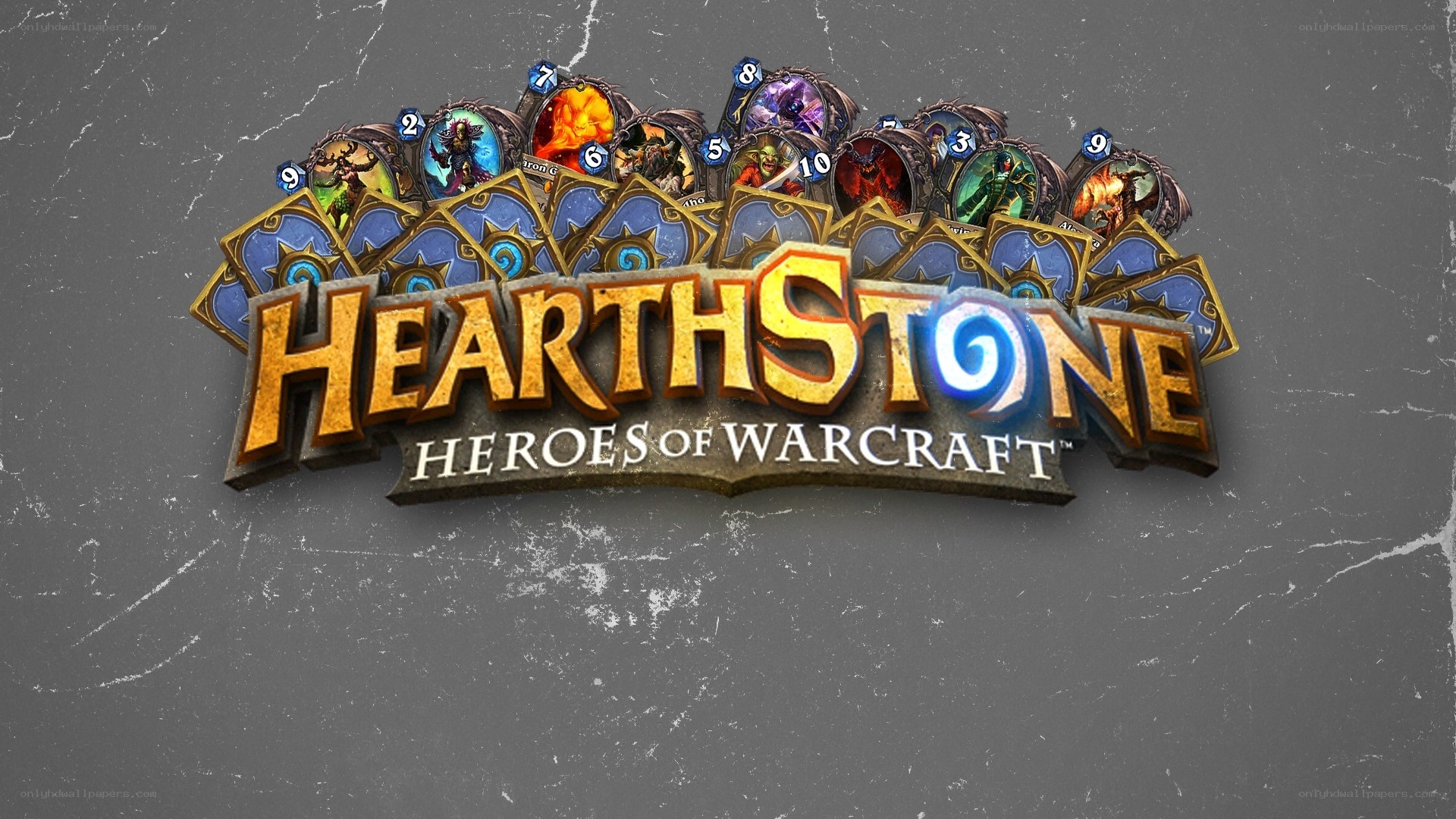 Hearthstone logo with cards