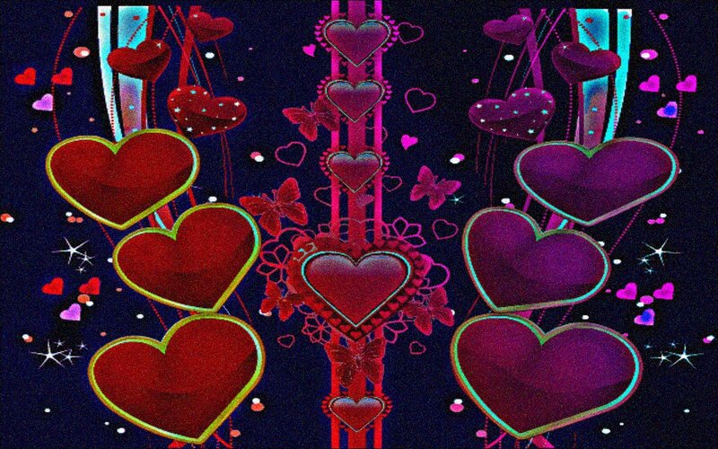 Hearts and Butterflies — Red
