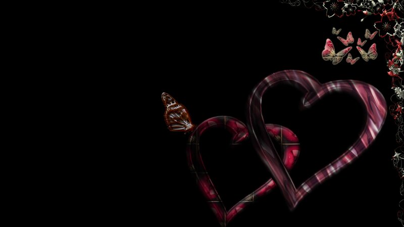 hearts and butterflies