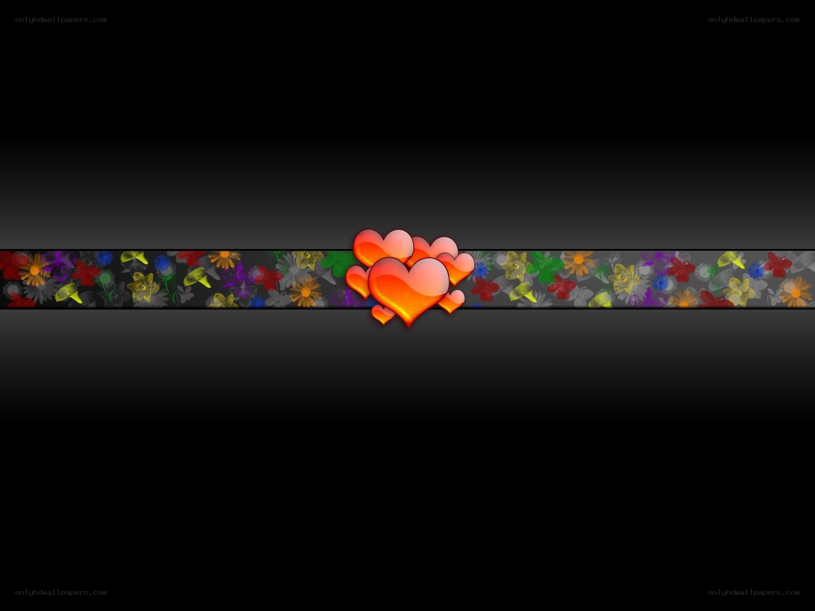 hearts and flowers banner