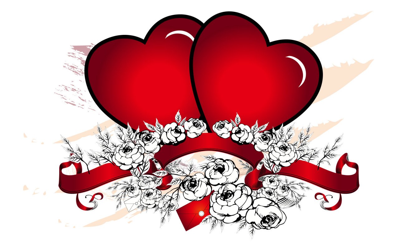 hearts and flowers design