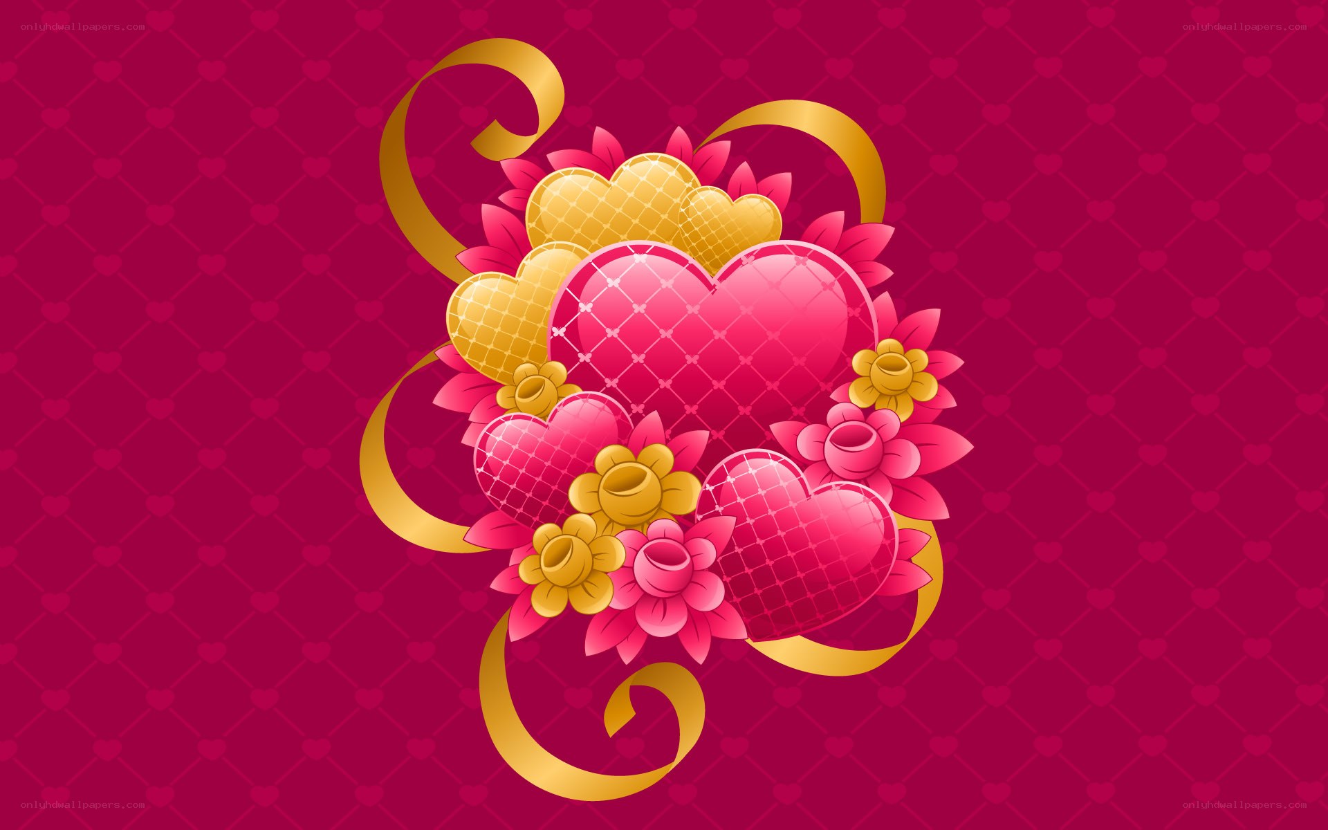 hearts and flowers design