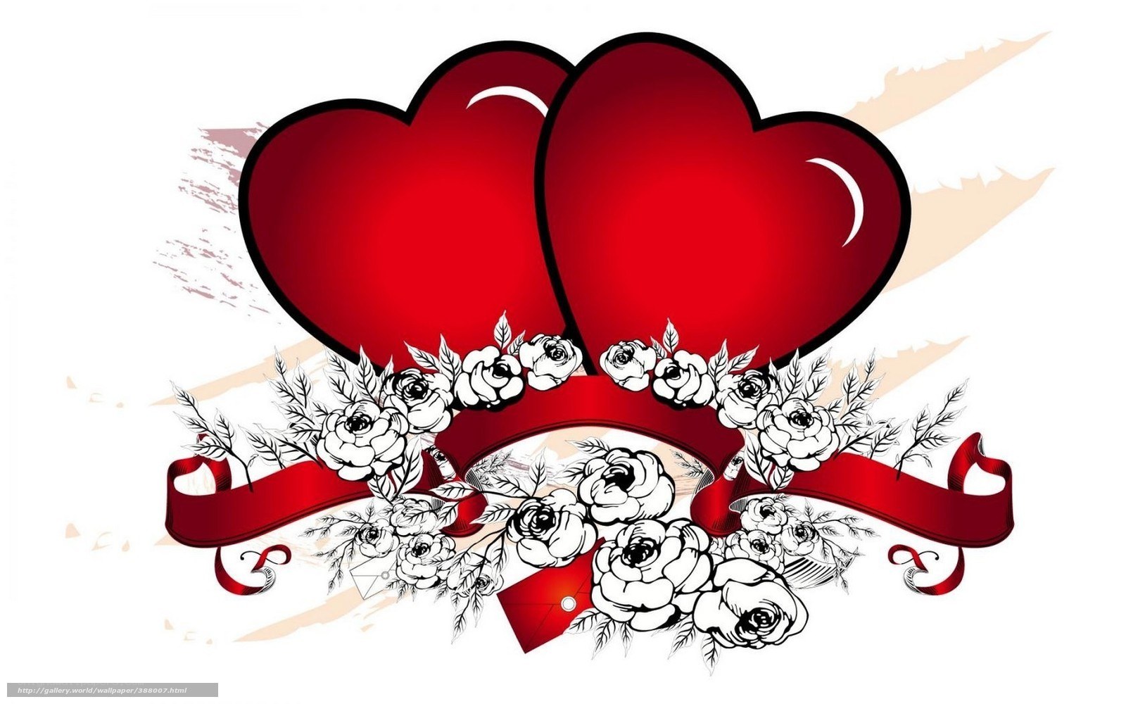 hearts and flowers design