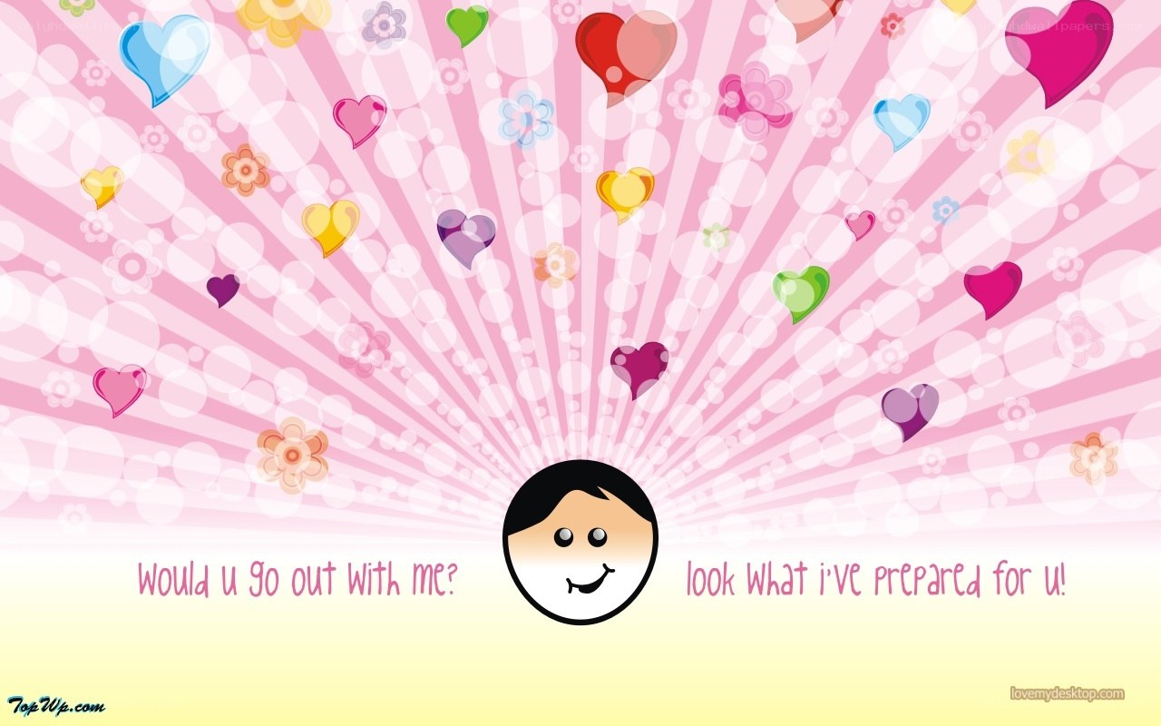 hearts and flowers desktop