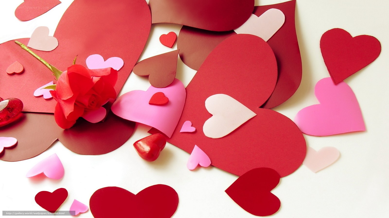 hearts and rose for valentine