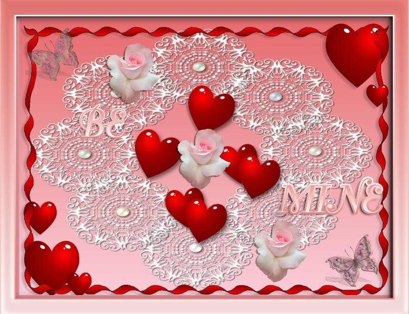 Hearts and Roses on Lace