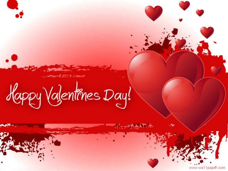 Hearts and Text — Red, Romantic