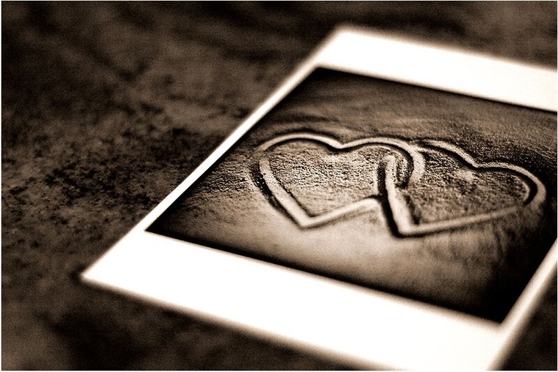 hearts drawn in the sand