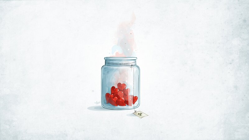 Hearts in a jar