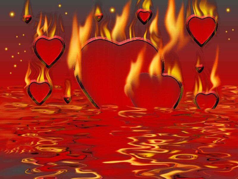 hearts in flames