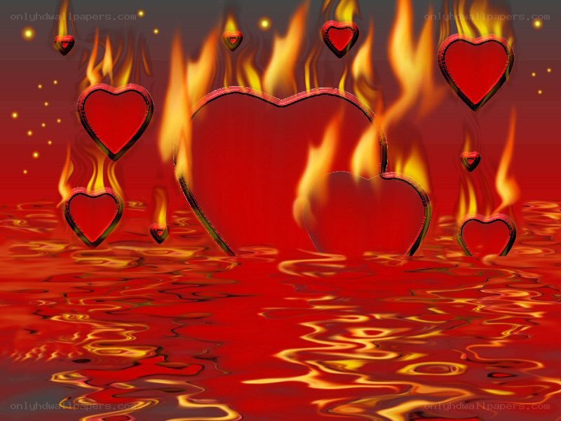hearts in flames