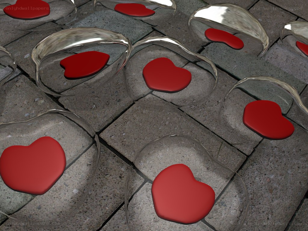 hearts in glass domes