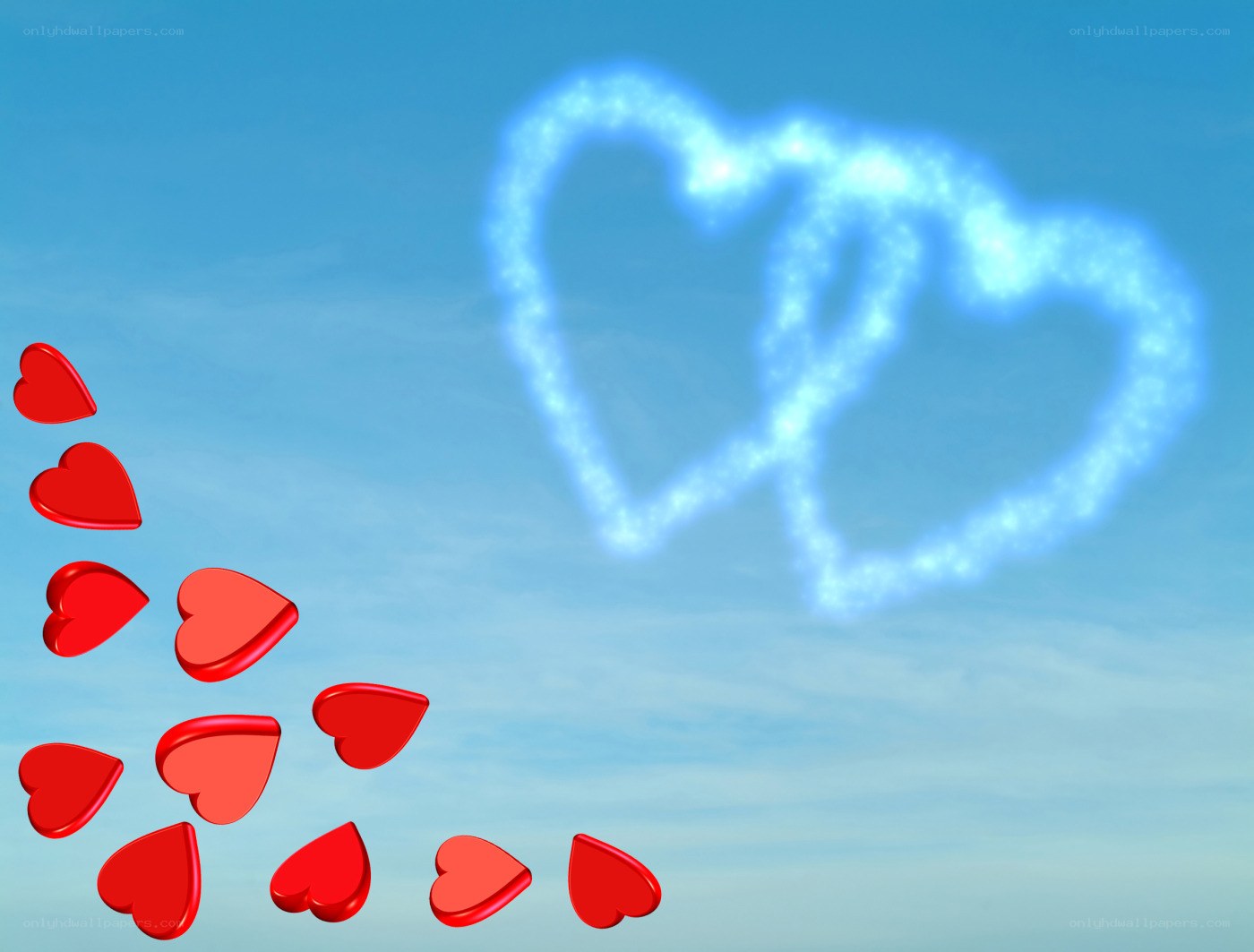 Hearts in the sky