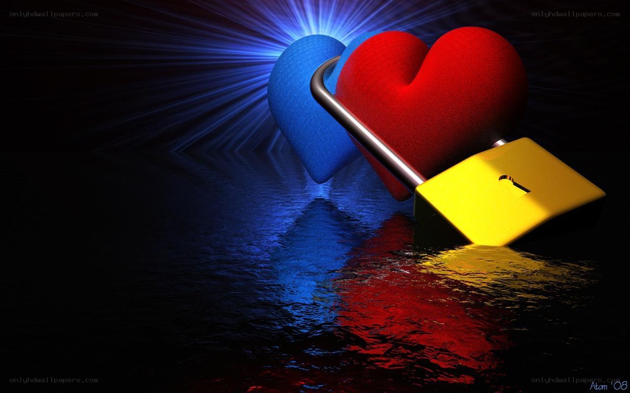 hearts locked in love