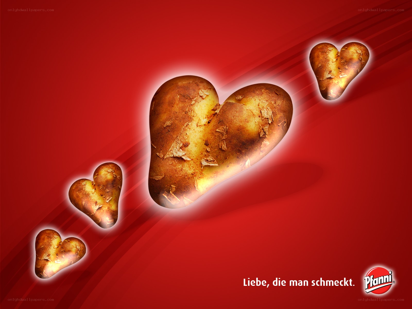 Hearts made of potatoes