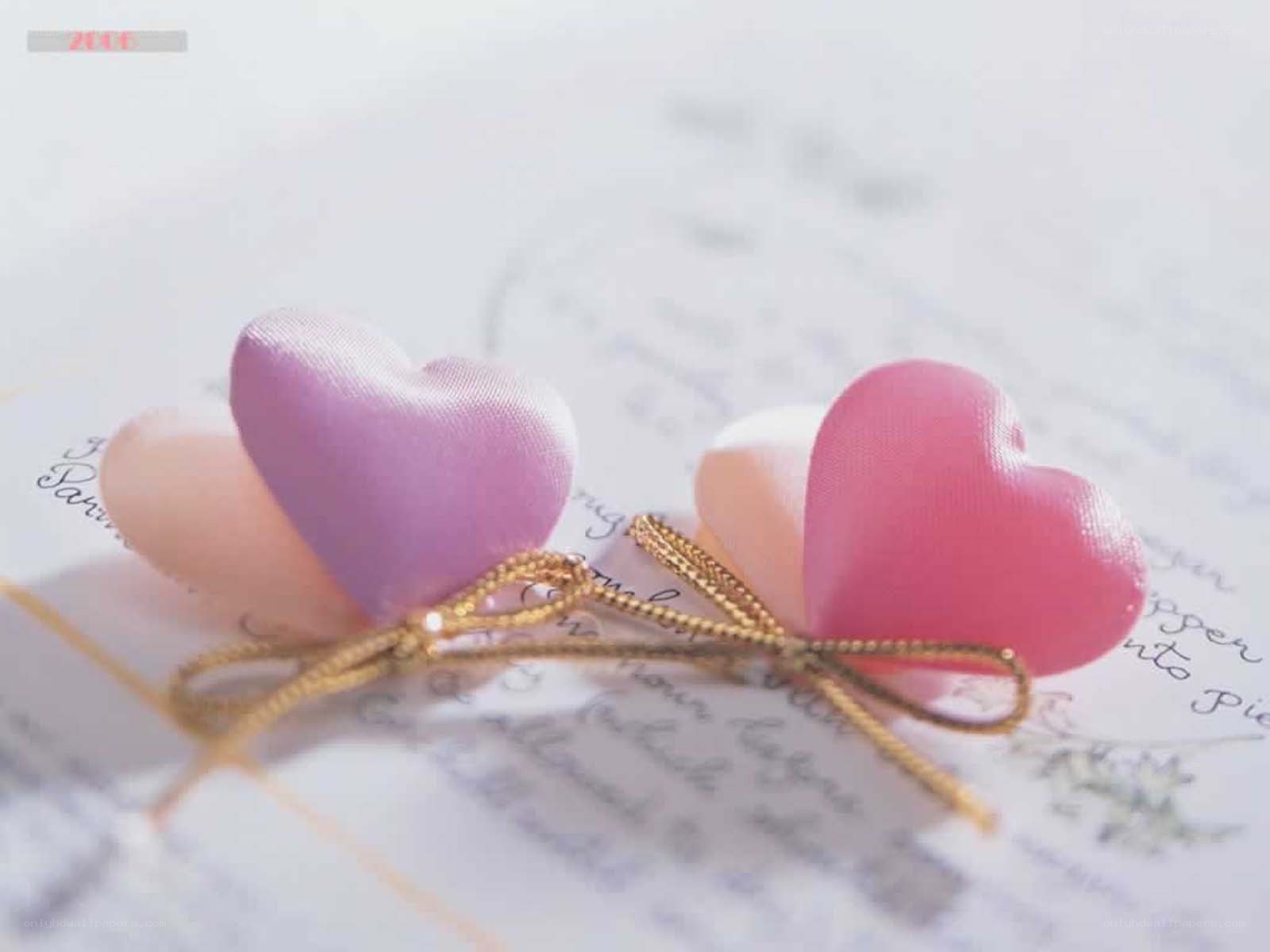 Hearts on a letter