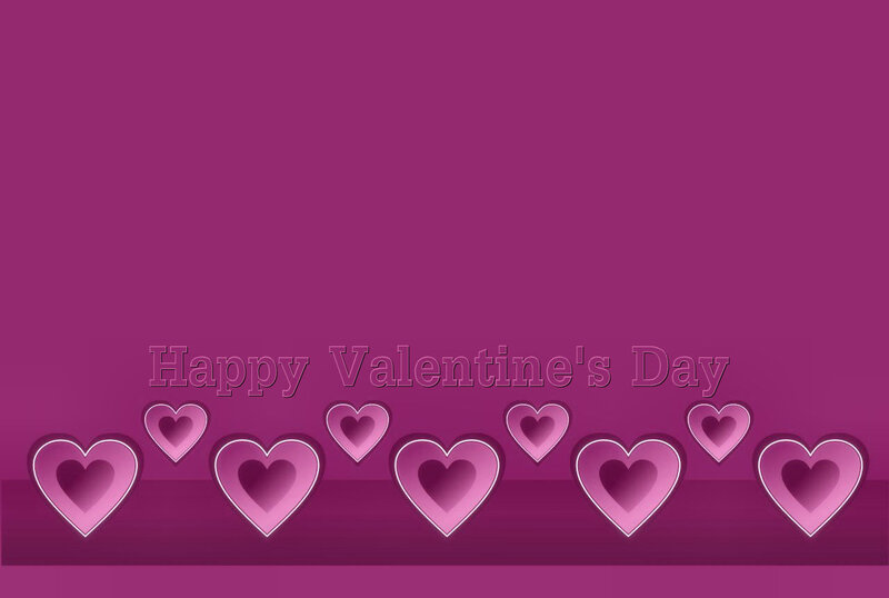 Hearts on Purple Background — Festive