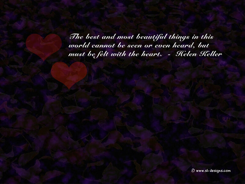 Hearts on Purple Leaves