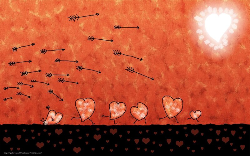 Hearts with Legs Walking