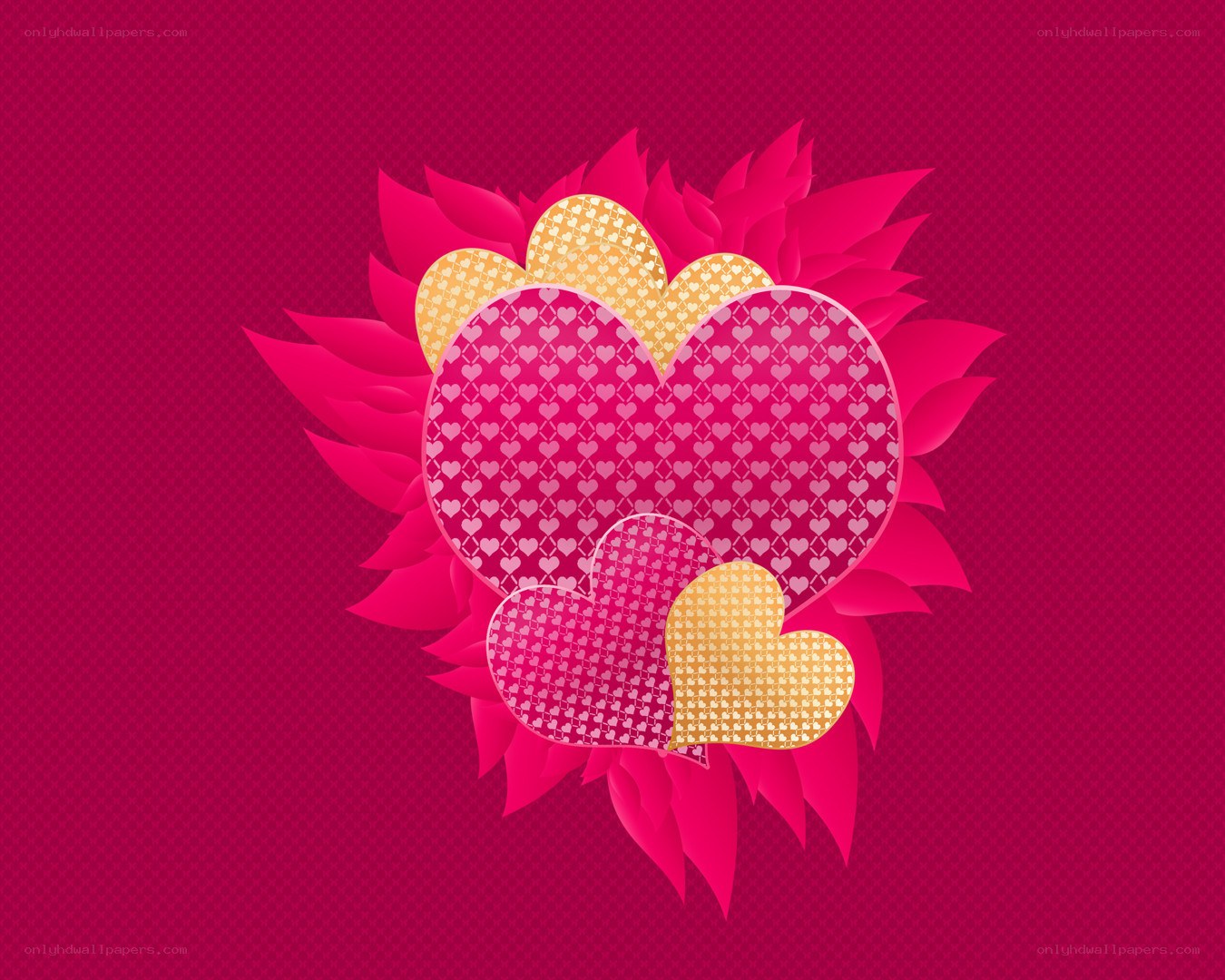 hearts with patterned design
